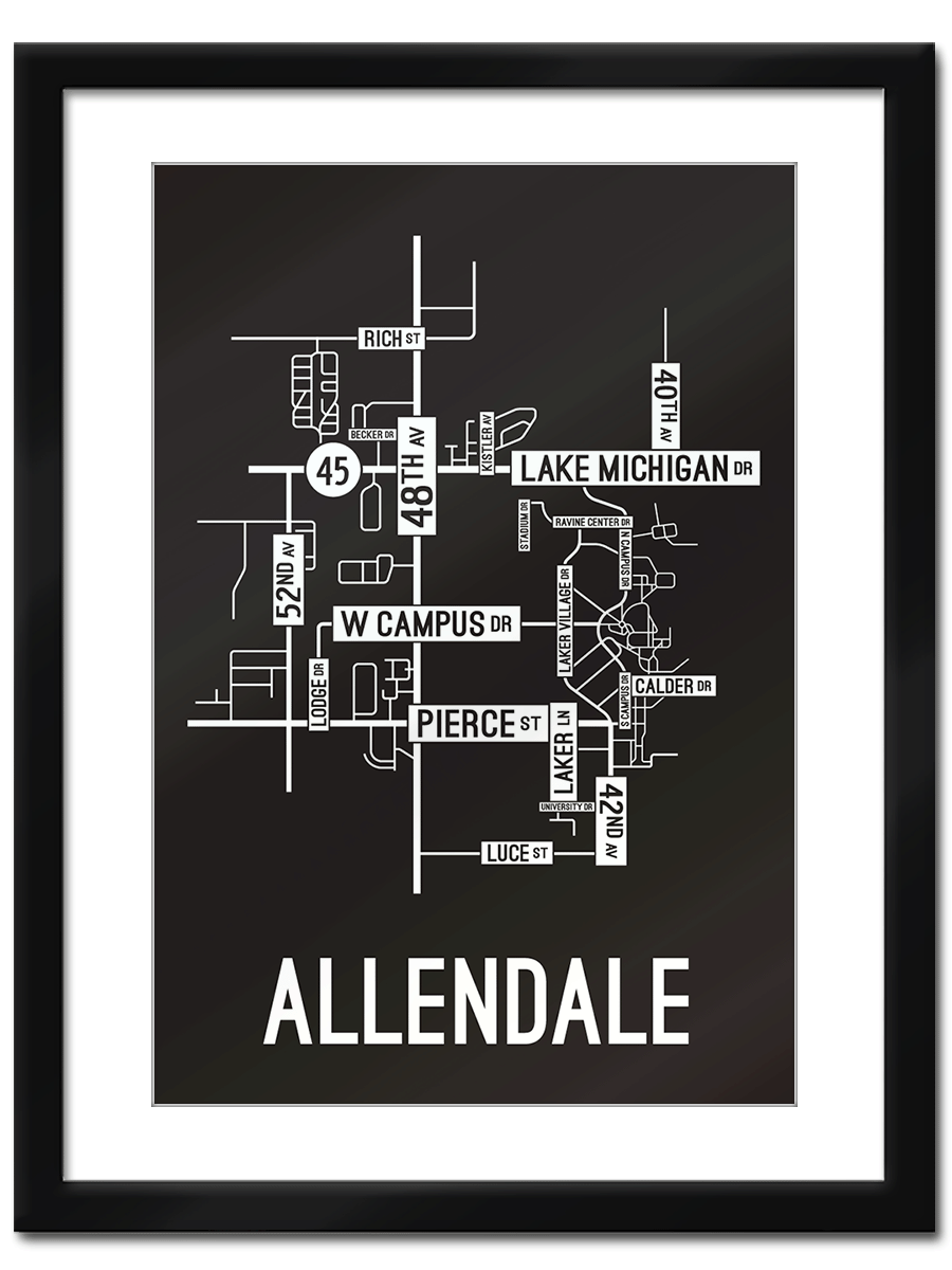 Allendale, Michigan Street Map