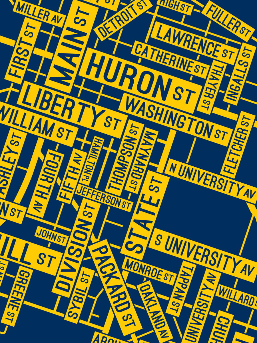 Ann Arbor, Michigan Street Map