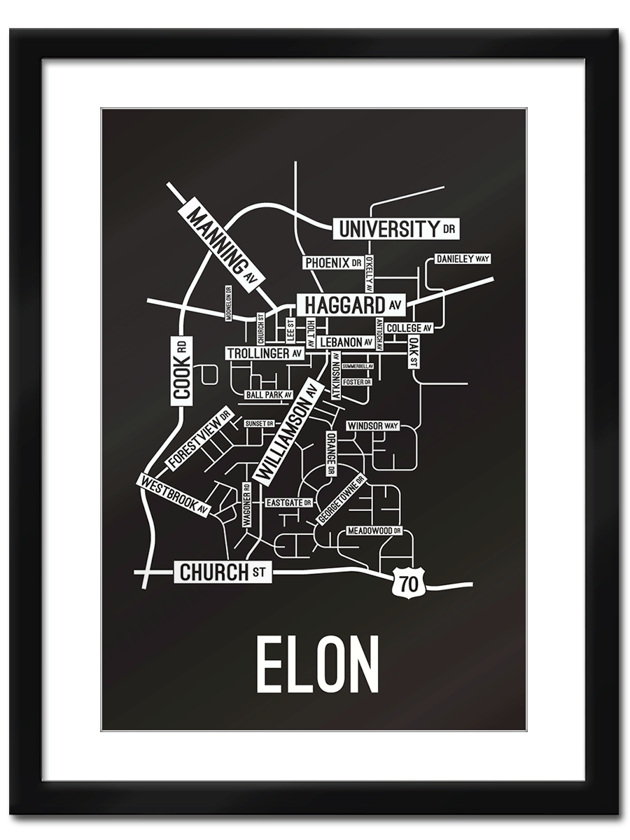 Elon, North Carolina Street Map