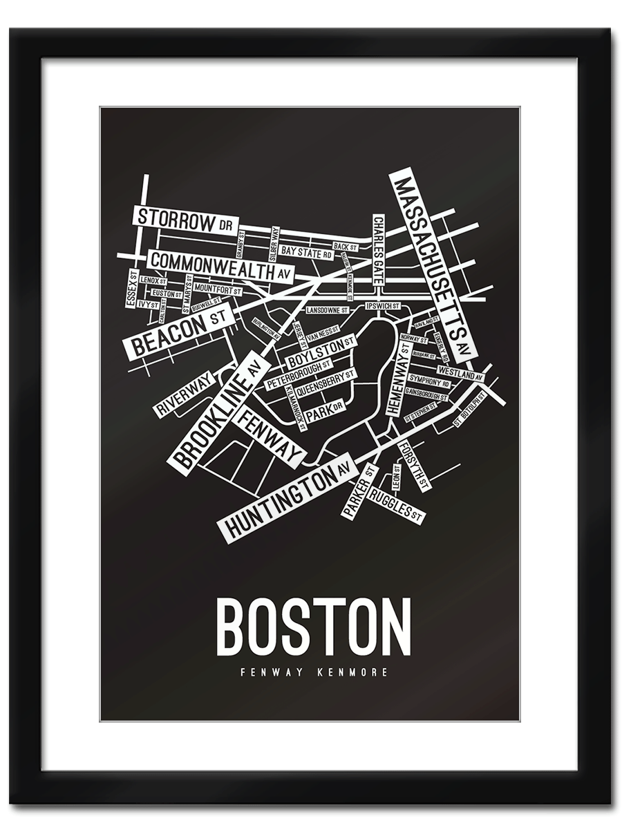 Fenway Kenmore, Boston Street Map