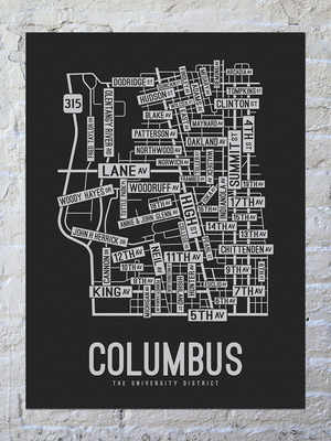 Columbus, Ohio Street Map Canvas