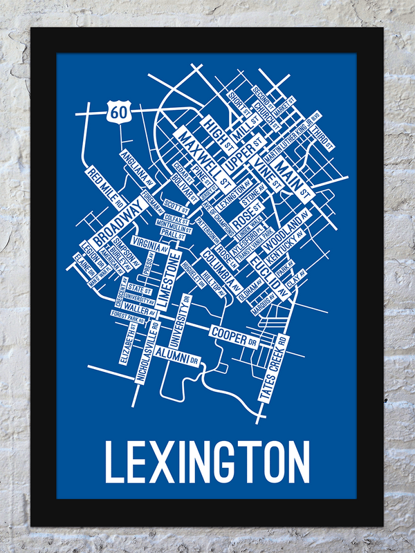 Louisville, Kentucky Street Map Print - School Street Posters