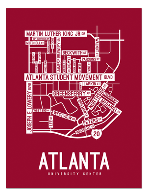 Atlanta University Center Street Map