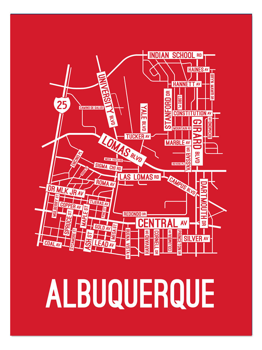 Albuquerque, New Mexico Street Map