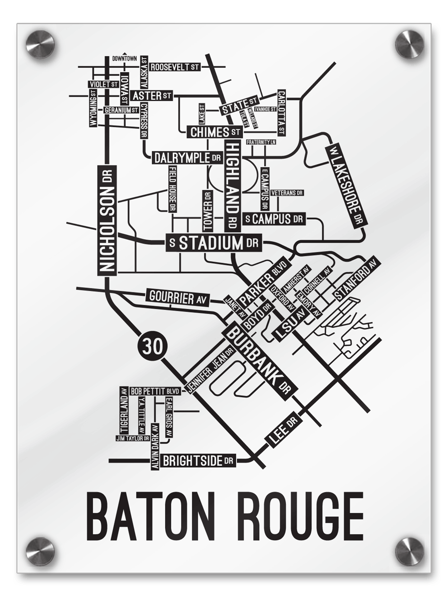 Road Map Baton Rouge Louisiana