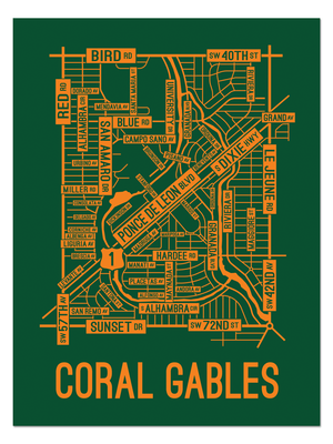 Coral Gables, Florida Street Map