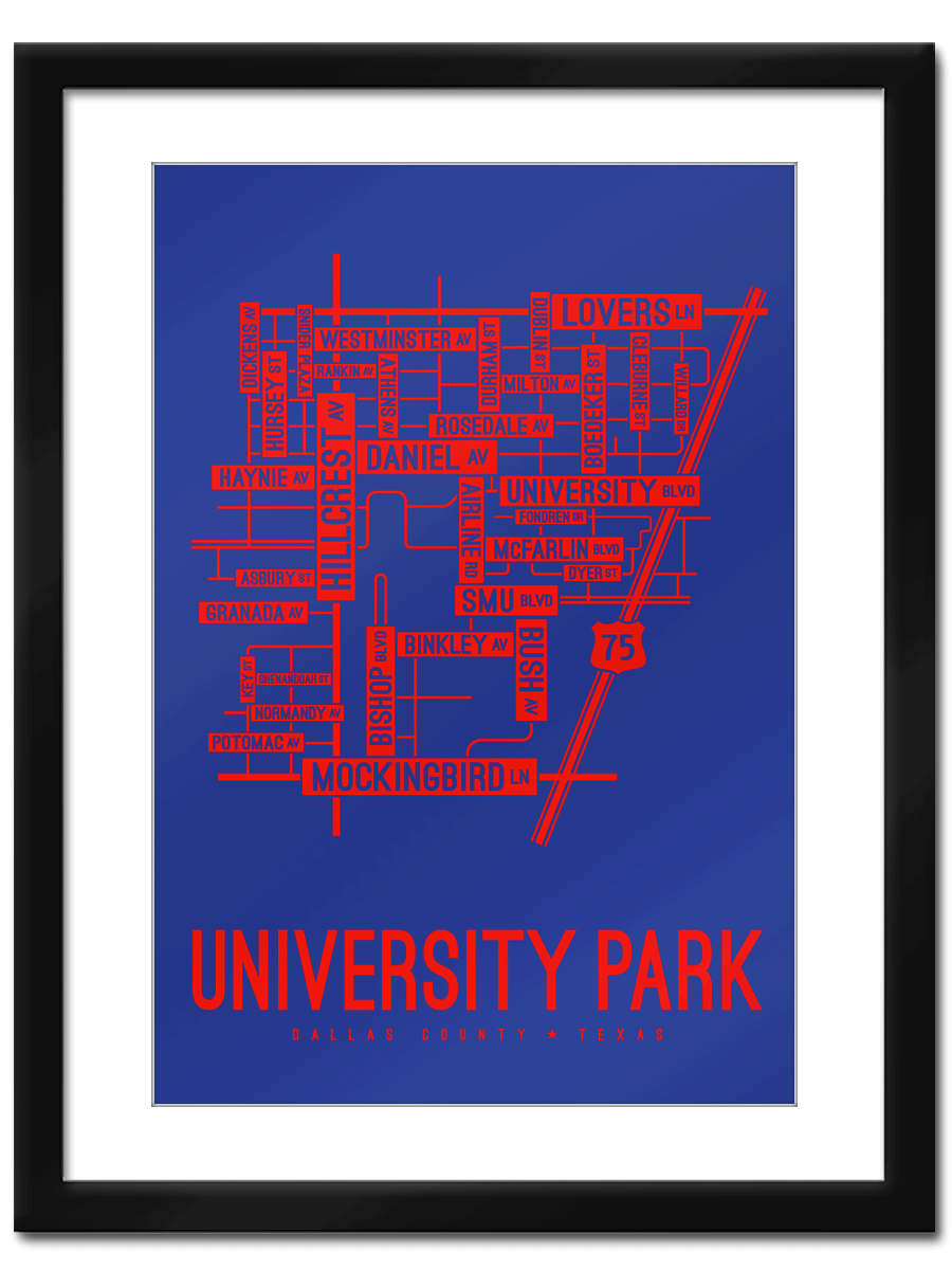 University Park, Dallas Street Map