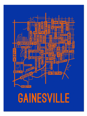 Gainesville, Florida Street Map