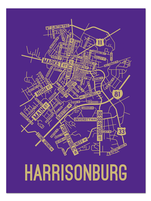 Harrisonburg, Virginia Street Map