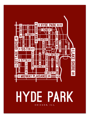 Hyde Park, Chicago, Illinois Street Map