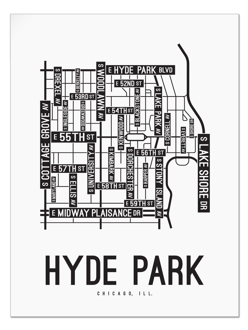 Hyde Park, Chicago Map Poster