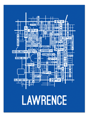 Lawrence, Kansas Street Map