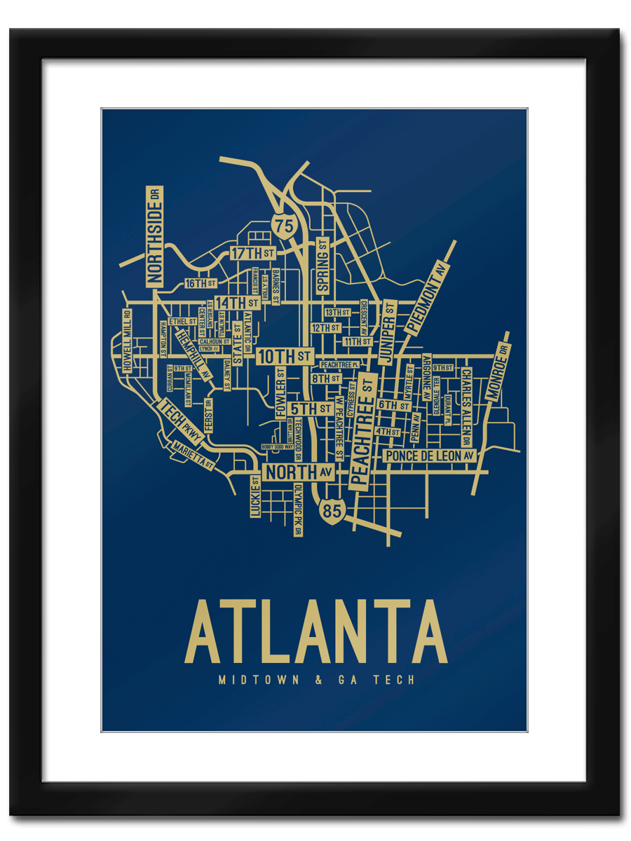 Midtown, Atlanta Street Map