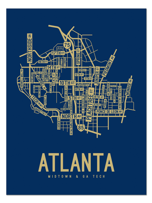 Midtown, Atlanta Street Map