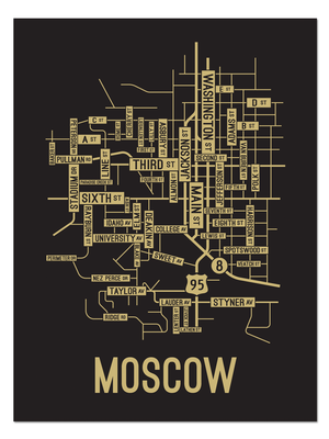 Moscow, Idaho Street Map