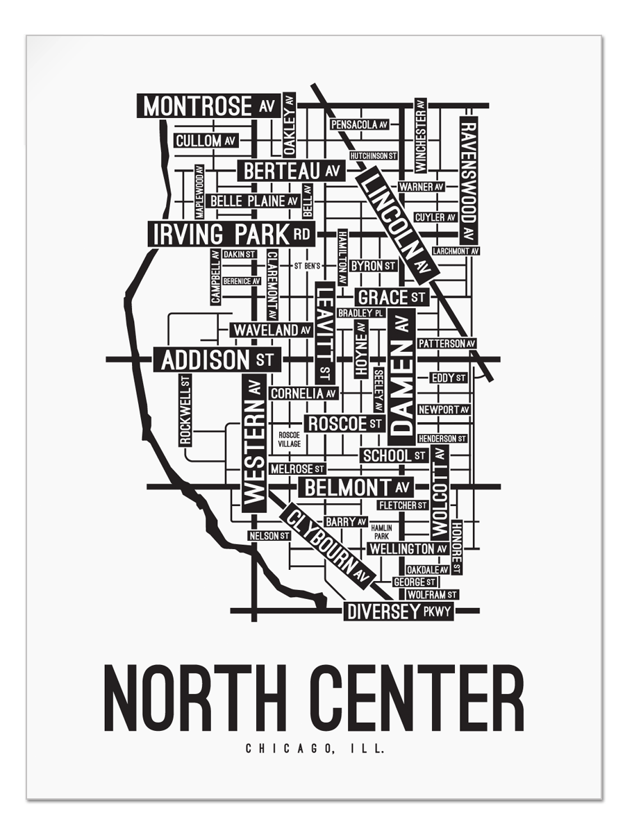 North Center, Chicago Street Map