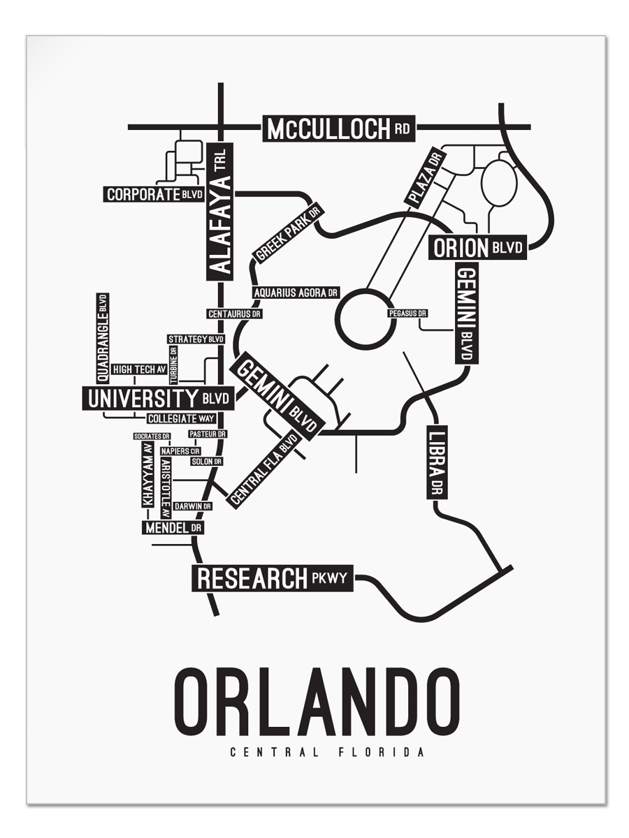 Orlando, Central Florida Street Map