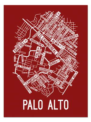 Palo Alto, California Street Map