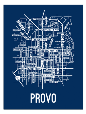 Provo, Utah Street Map