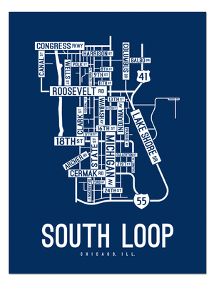 South Loop, Chicago Street Map