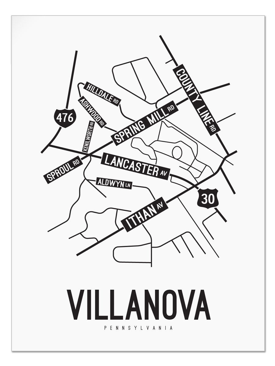 Villanova, Pennsylvania Street Map