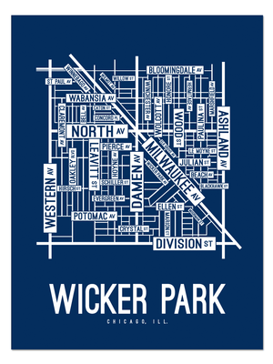 Wicker Park, Chicago Street Map