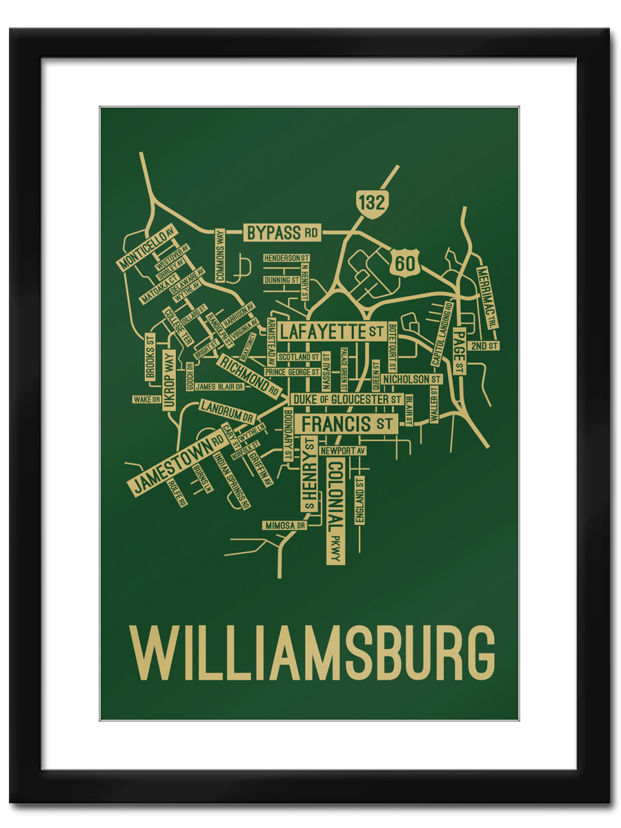 Williamsburg, Virginia Street Map