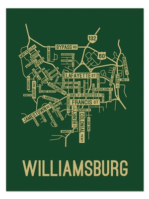 Williamsburg, Virginia Street Map