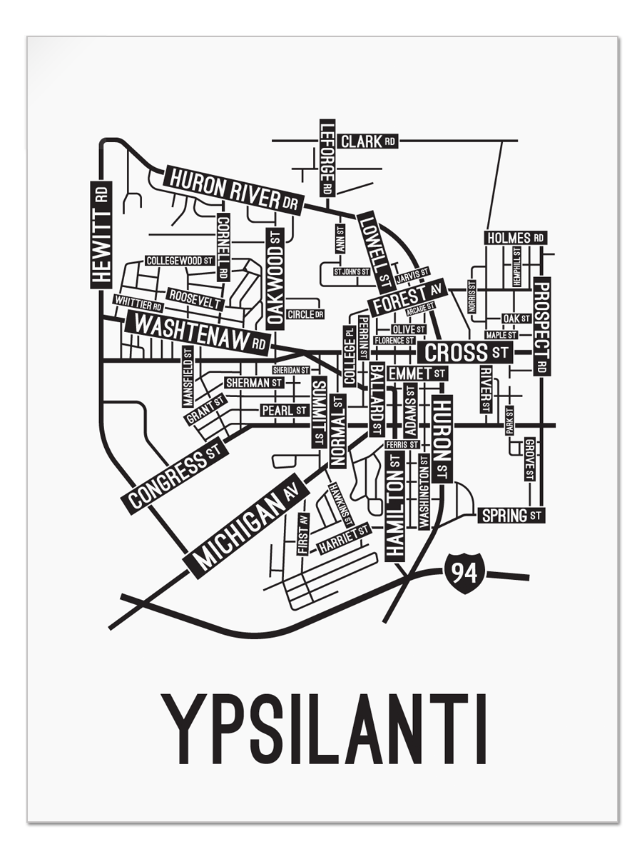 Ypsilanti, Michigan Street Map