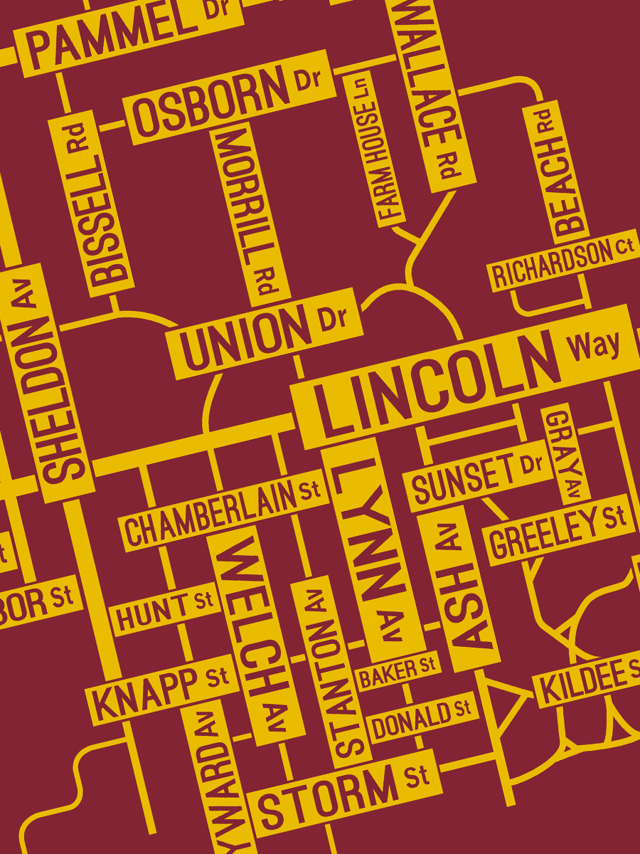 Ames, Iowa Street Map