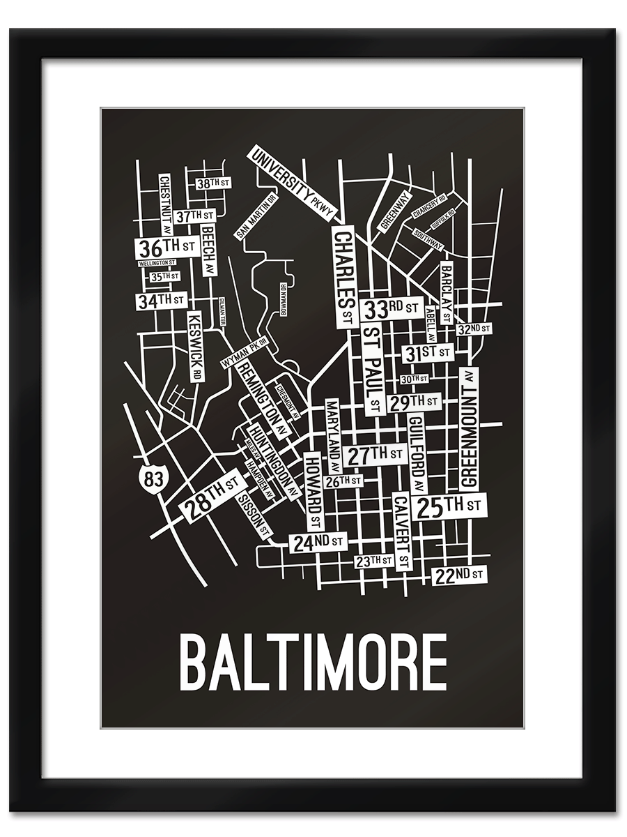 Baltimore, Maryland Street Map