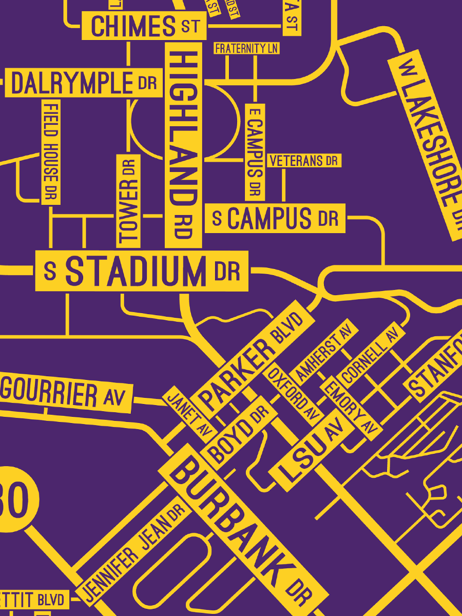 Baton Rouge, Louisiana Street Map