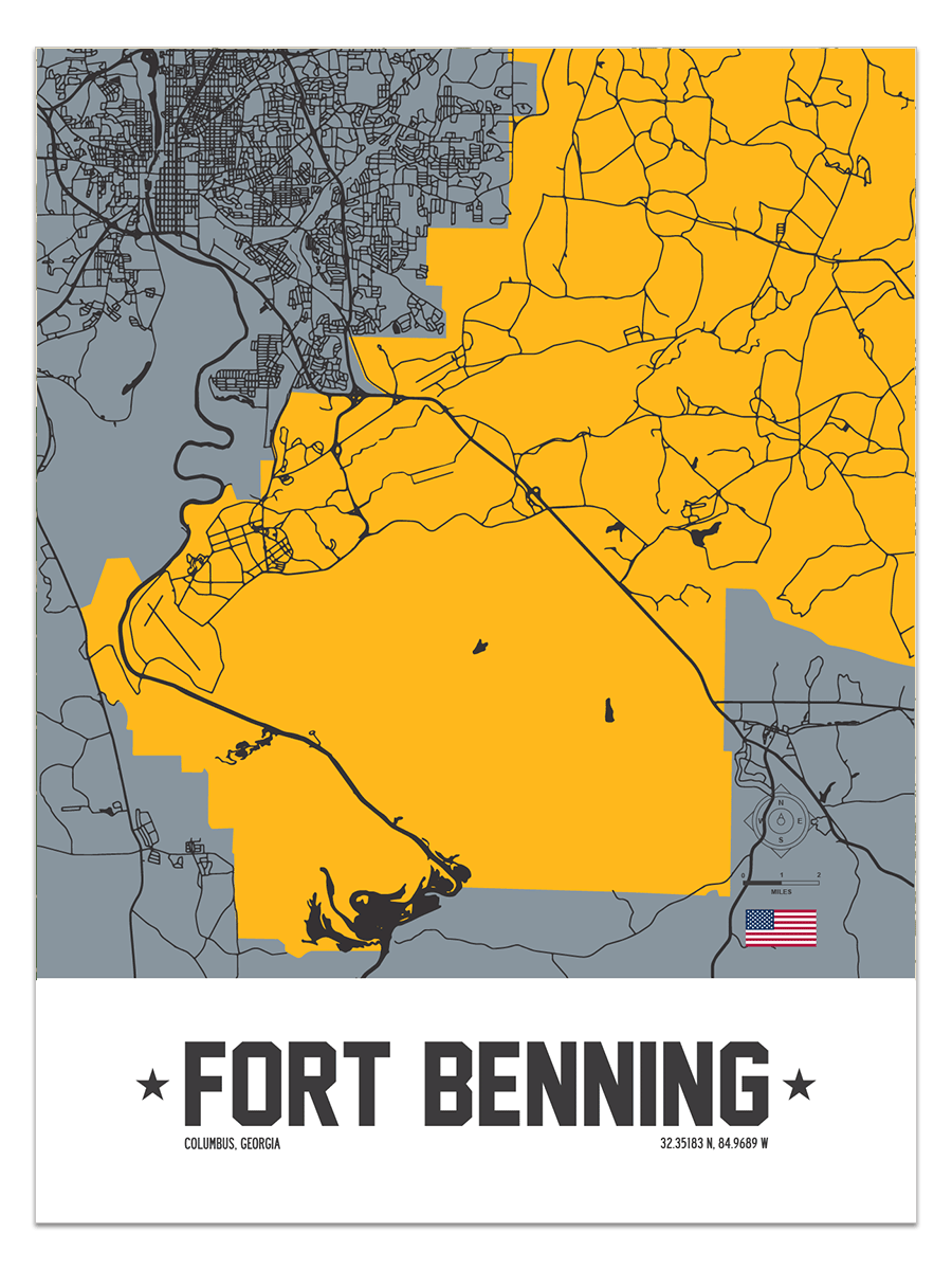 Fort Benning, Columbus, Georgia Map