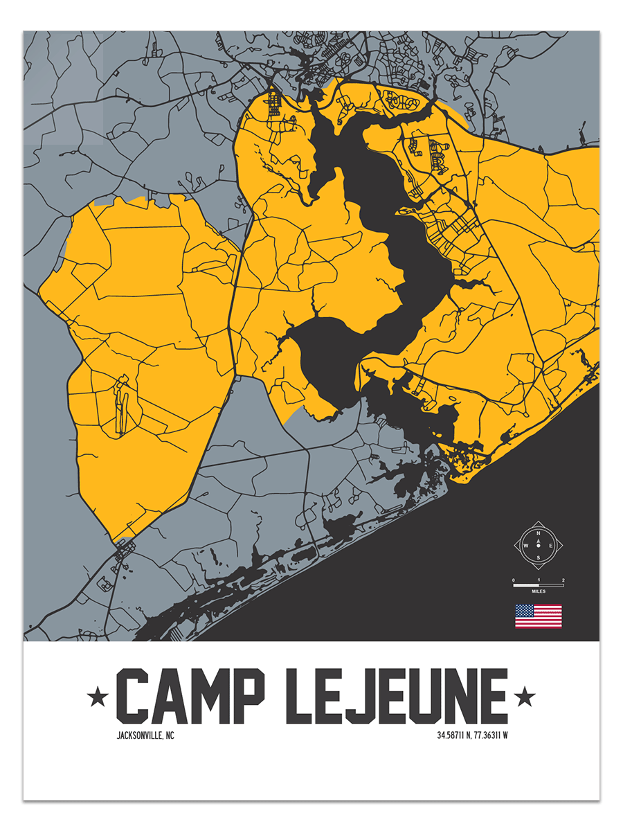 Camp Lejeune, Jacksonville, North Carolina Map