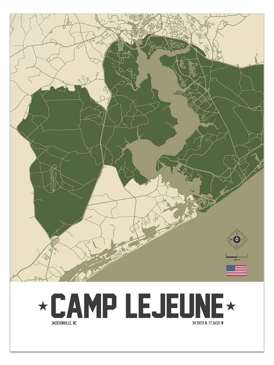 nc camp lejeune Camp Lejeune, Jacksonville, North Carolina Map
