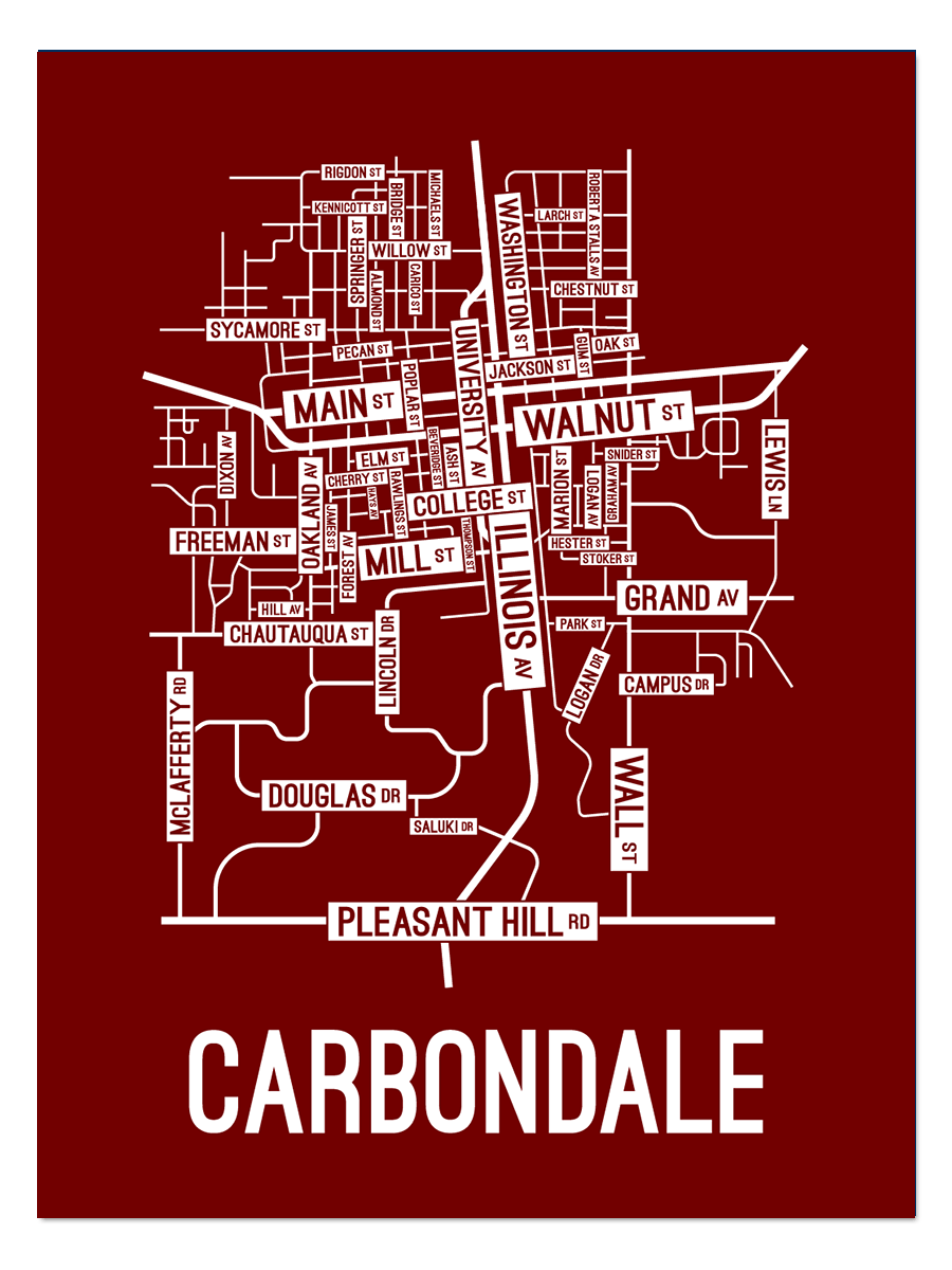 Carbondale, Illinois Street Map