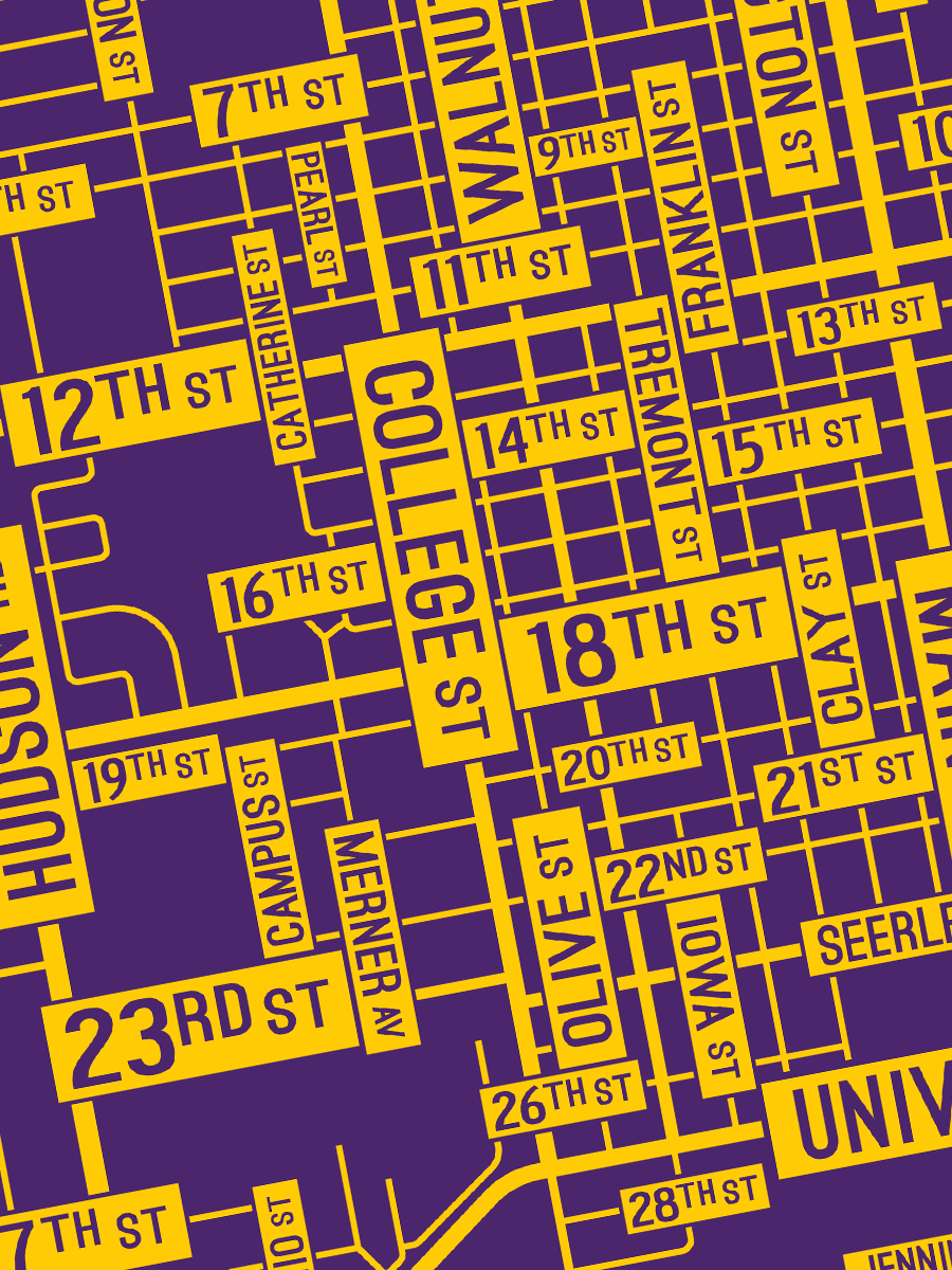 Cedar Falls, Iowa Street Map