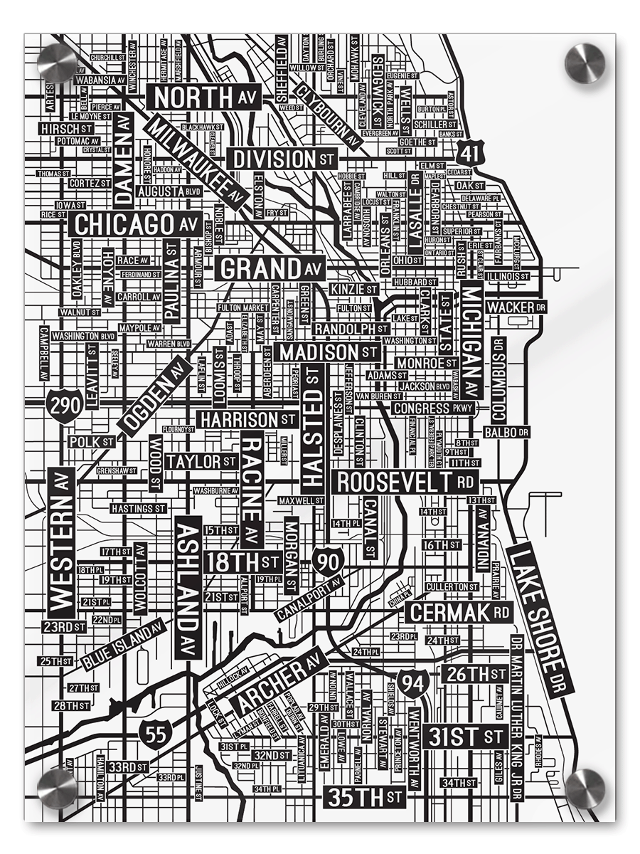 Chicago Mini Map Simple Map Of Chicago