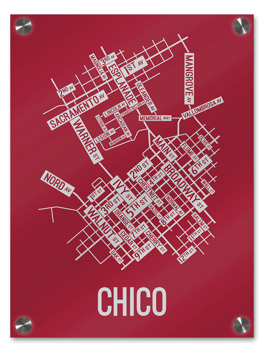 Chico, California Street Map