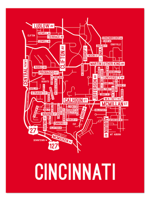 Cincinnati, Ohio Street Map
