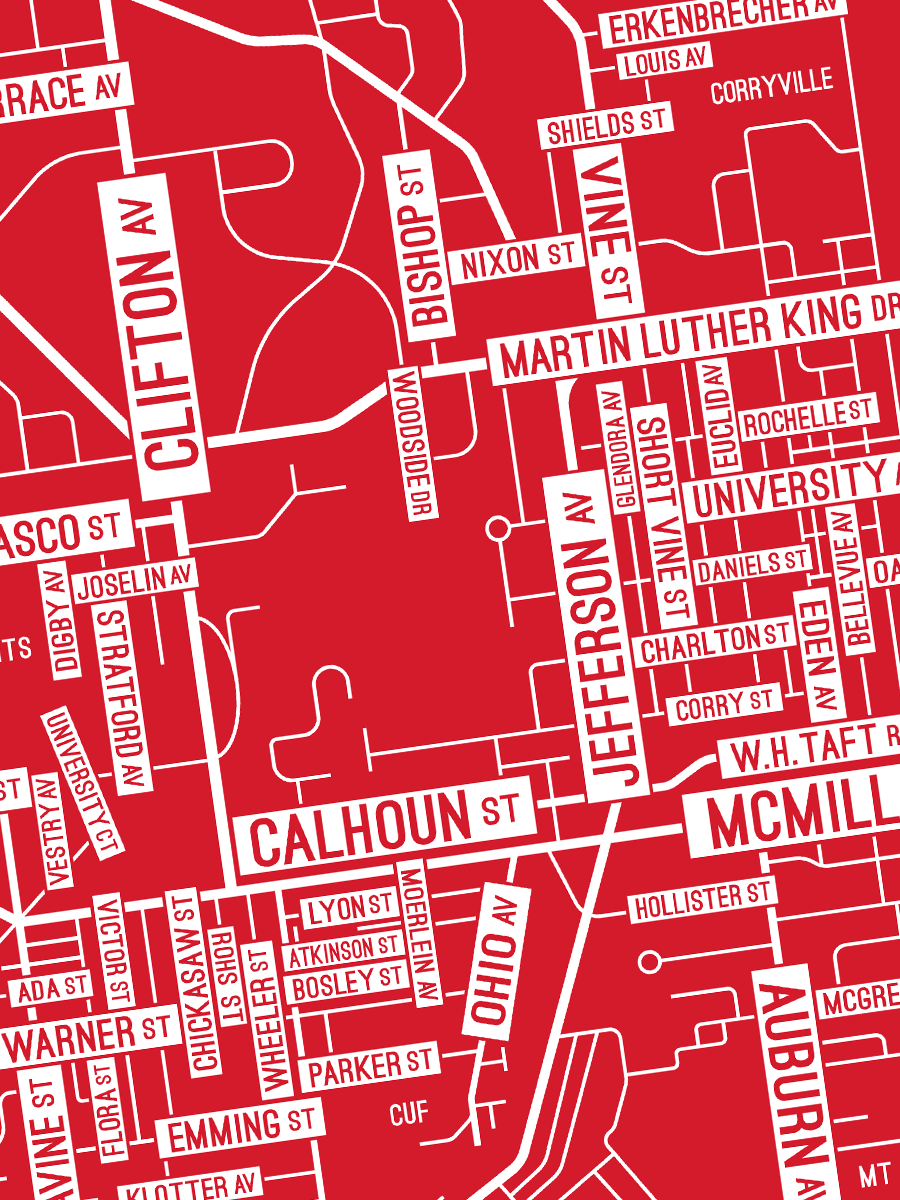 Cincinnati, Ohio Street Map