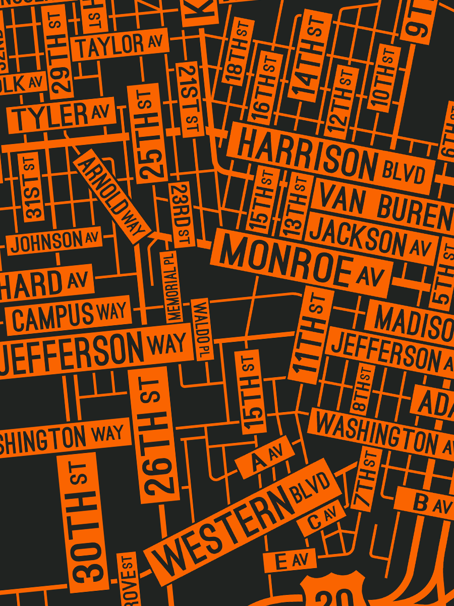 Corvallis, Oregon Street Map