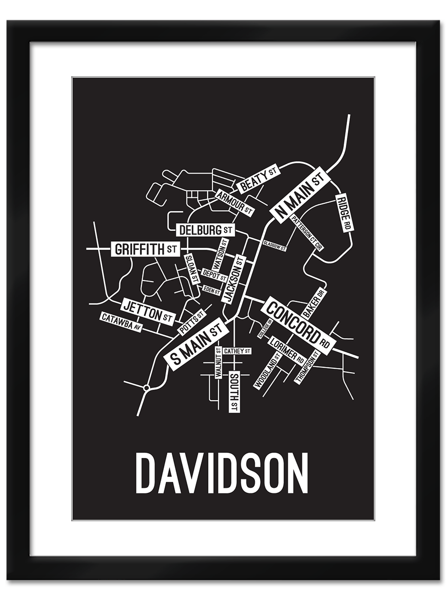 Davidson, North Carolina Street Map