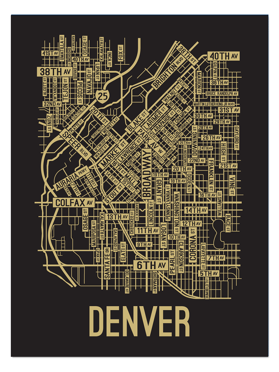 Colorado State Road Map Poster - Glossy Print - County & City Map - Ready To Hang