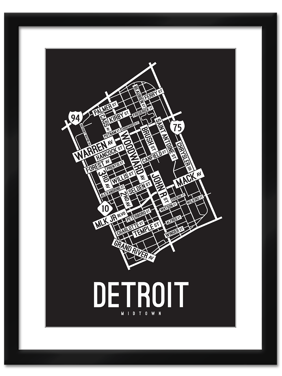 Detroit, Michigan Street Map