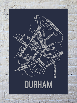 Durham, New Hampshire Street Map Poster