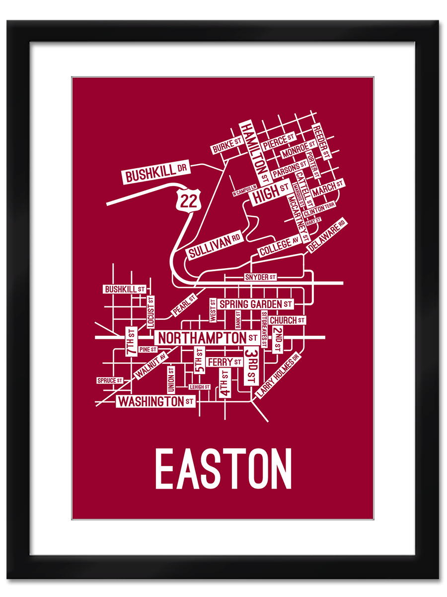 Easton, Pennsylvania Street Map