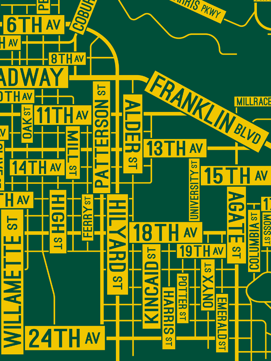 Eugene, Oregon Street Map