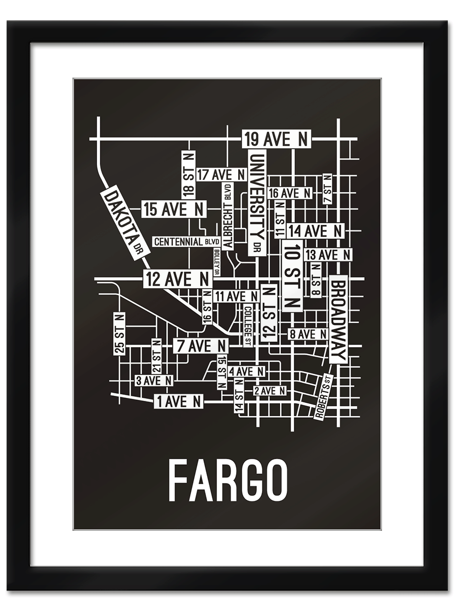Fargo, North Dakota Street Map