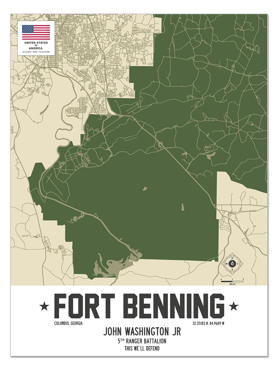 Fort Benning, Columbus, Georgia Street Map